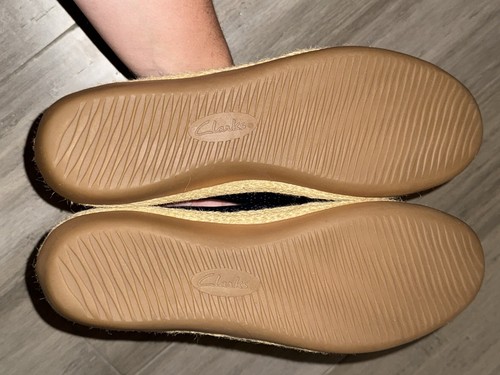 Clarks Collection Elaina Slip On Leather Navy Blue Espadrille Women's 11 M NEW - Picture 6 of 7