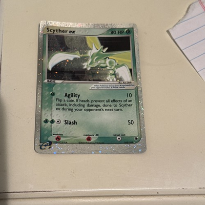 #ad #ad Pokémon Scyther Ex 102 109 Holo Ultra Rare Ruby amp; Sapphire Pokemon Vintage MP $35.00