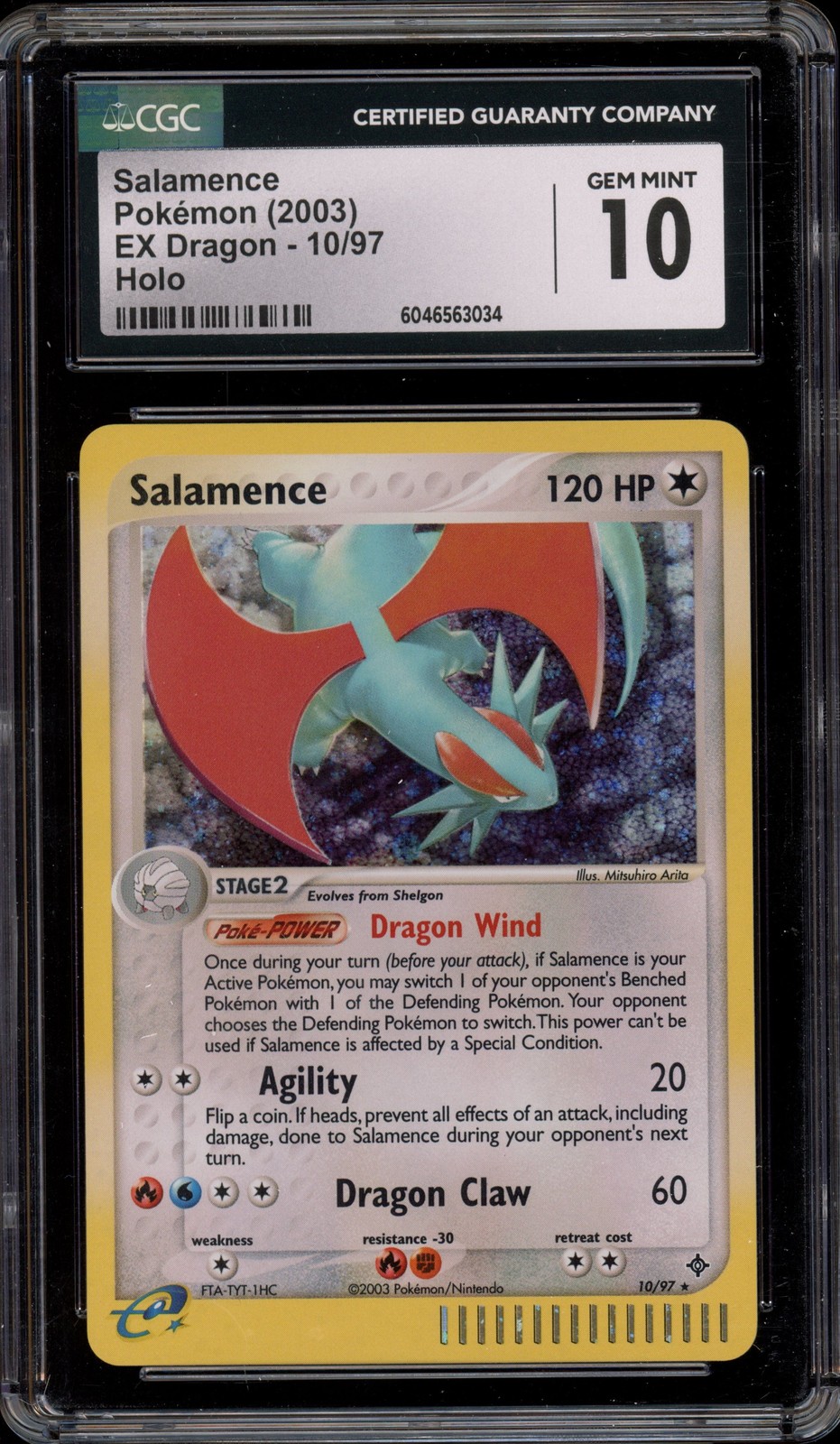 Pokemon Salamence EX Dragon Holo Rare #10 CGC 10 Gem Mint