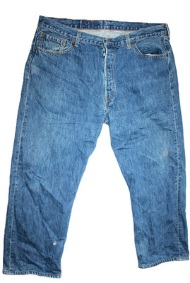 Levi's 501 Jeans W40 L28 Straight Blue Denim Cropped B-Stock 501 0114