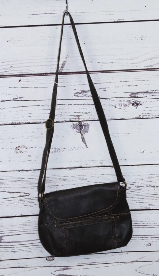 The Sak Brown Pebbled Leather Shoulder Bag Classic - 30cm x 22cm - Image 3 of 4