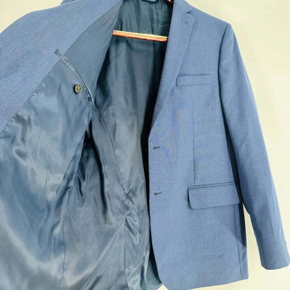 Blazer Clásico Azul Lauren Dos Botones Cuello Pico Bolsillos Azul Talla 20 R Foto 4 de 4