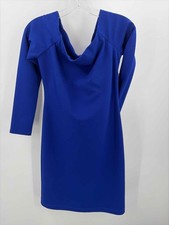 Pre-Owned Eliza J Blue Size 4 Knee Length Long Sleeve Dress