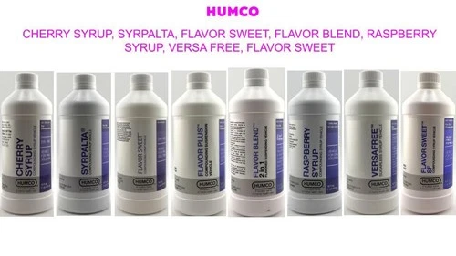 Humco CHERRY SIMPLE SYRUP, FLAVOR SWEET, FLAVOR BLEND PLUS, VERSA FREE RASPBERRY