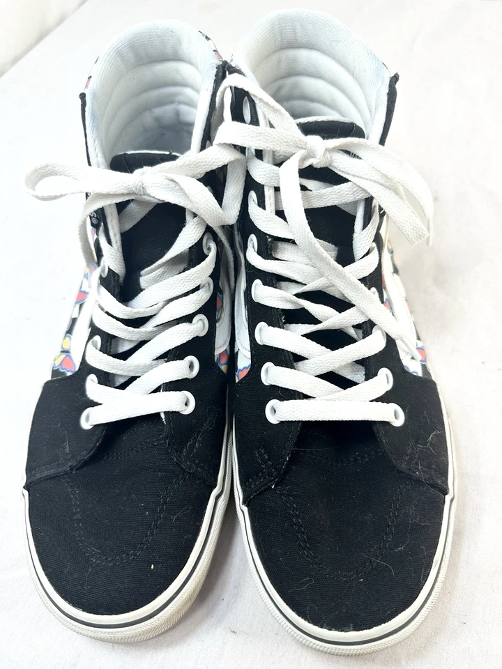 Vans Sk8-Hi Zapatos Mujer Talla 9 Mariposa Cuadros Patín Zapatillas Altas FSh Foto 3 de 4