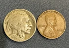 U.S Coin Collection - 1930 Year Set - 1930 P Buffalo Nickel + 1930 P Wheat Cent
