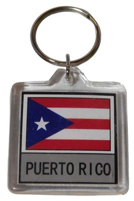 Puerto Rico Country Flag Acrylic Double Sided Keychain Key Chain KF-192