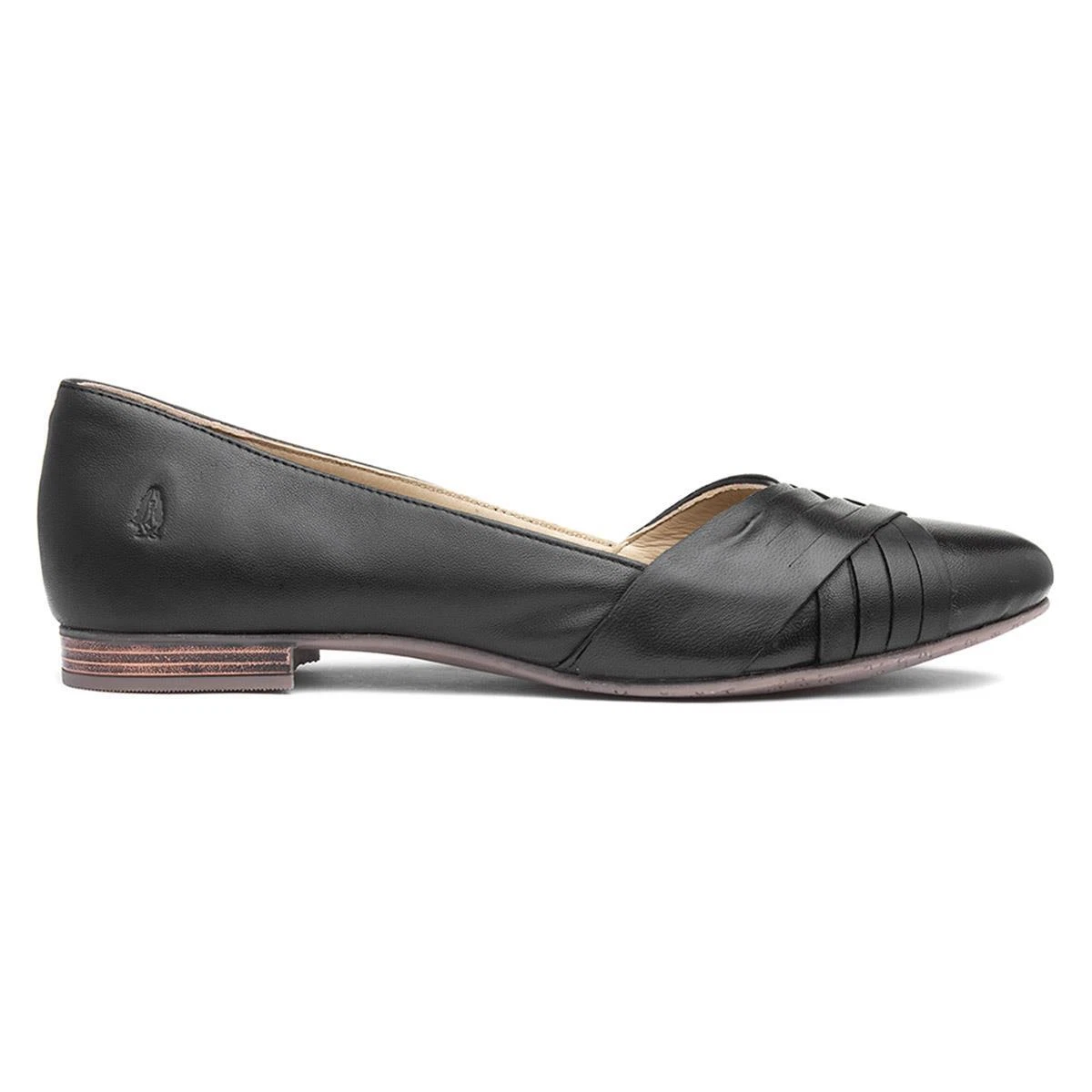 Hush puppies flat black shoes hotsell