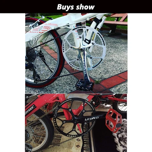 Litepro Bike Crank Set 7075-T6 Aluminum 130BCD Round Chainring 170mm Crankset - Picture 12 of 14