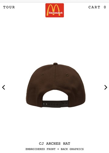 TRAVIS SCOTT x MCDONALDS CJ Arches Snapback Hat Cactus Jack Ready to Ship ๐ข ๐ข - Picture 3 of 4