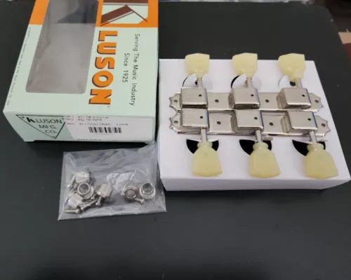 Kluson 3 per plate Double line tuners w Keystone buttons fits Gibson,Kay & Epi