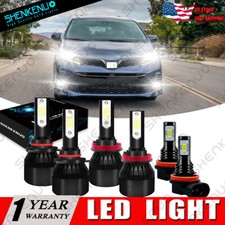 For Toyota Sienna 2011-2018 6000k Cob Highlow Beam Led Headlight Fog Light For Toyota Sienna 2011-2018 6000k Cob Highlow Beam Led Headlight Fog Light