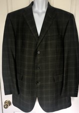DAKS Timothy Everest 100 Wool Plaid 3 Button Men s Blazer 42R Excellent Cond