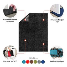 Türmatte MONOCHROM LIMONE Fußabtreter Schmutzfangmatte Türvorleger Fussmatte