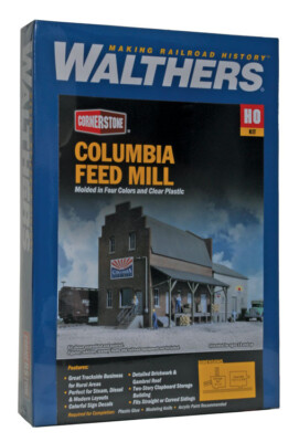 NEW HO Walthers #933-3090 Columbia Feed Mill Kit