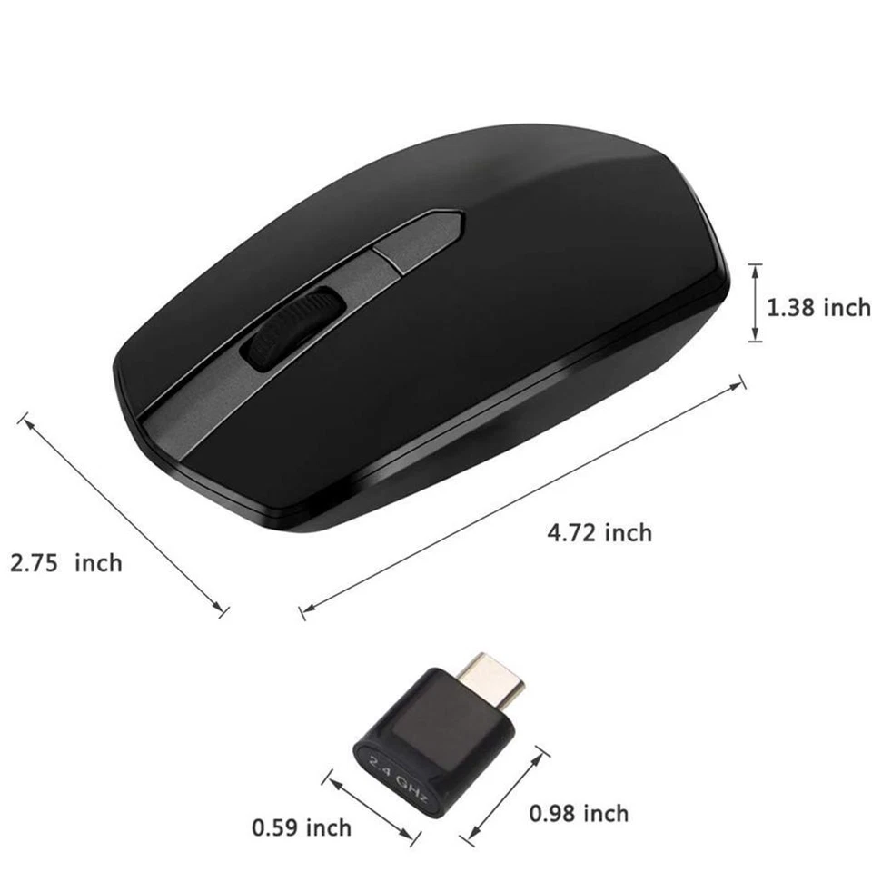 Type C Wireless Mouse, 2.4G USB C Wireless Mouse DPI - Image 3 of 4