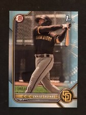 2022 Bowman ZAYED SALINAS /499 1st Sky Blue San Diego Padres