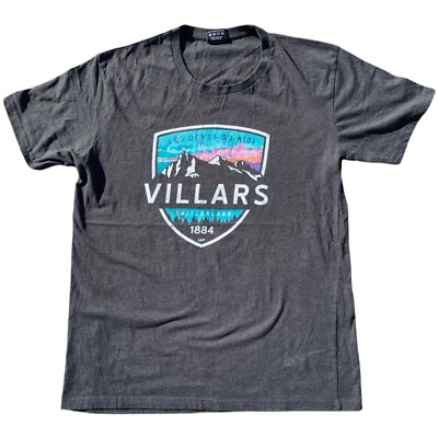 Das Original Up T-Shirt Souvenir Touristen Villars Berge Schweiz Größe L