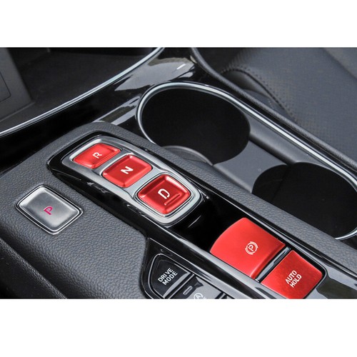 For Hyundai Santa Fe 2019-22 Red Aluminum Alloy Car Gear Shift Button Cover Trim - Picture 7 of 7