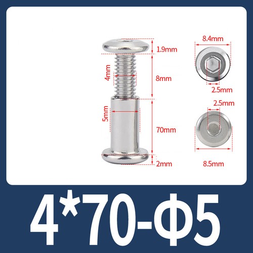 A2 Acero Inoxidable Hexagonal Enchufe Chicago Tornillo Atar Tornillo Remaches Cinturón Cuero Artesanía - Imagen 63 de 146