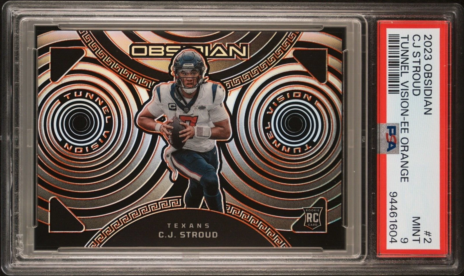 CJ Stroud Panini Obsidian Tunnel Vision #2 Electric Etch Orange