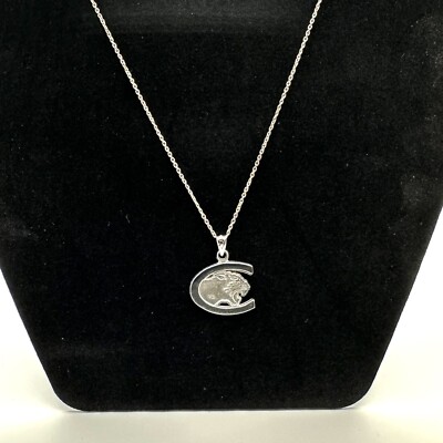 Carolina Panther Sterling 925 LogoArt Halskette 18''