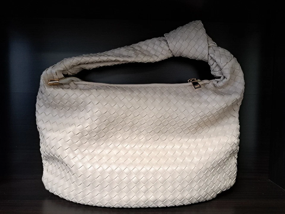 Melie Bianco Brigitte Recycled Vegan Leather Top Handle Large Satchel, Hobo Bag - Image 2 of 4