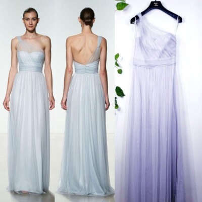 amsale one shoulder bridesmaid dress One Shoulder Draped Gown
