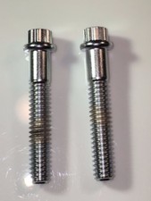 3/8-16 x 2" Chrome 12-Point Screws | Polished Finish | Made in USA | Qty 2