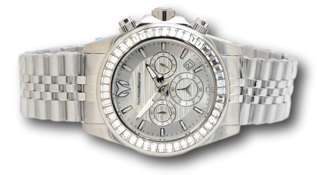 NWT Technomarine Manta Chronograph Quartz Silver Dial Men\'s Watch Technomarine Seven Seas Chronograph GMT Quartz Silver Dial  main image 4