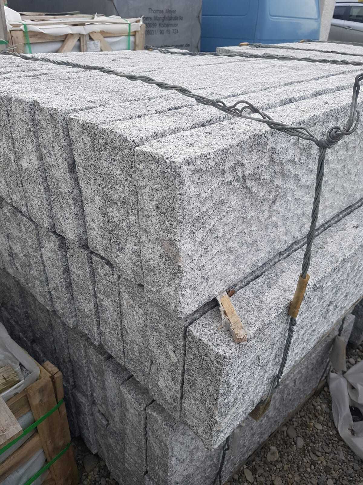 Granitpalisade Granitstele 1m 2m Pfahl Zaun Granit Palisaden Stele