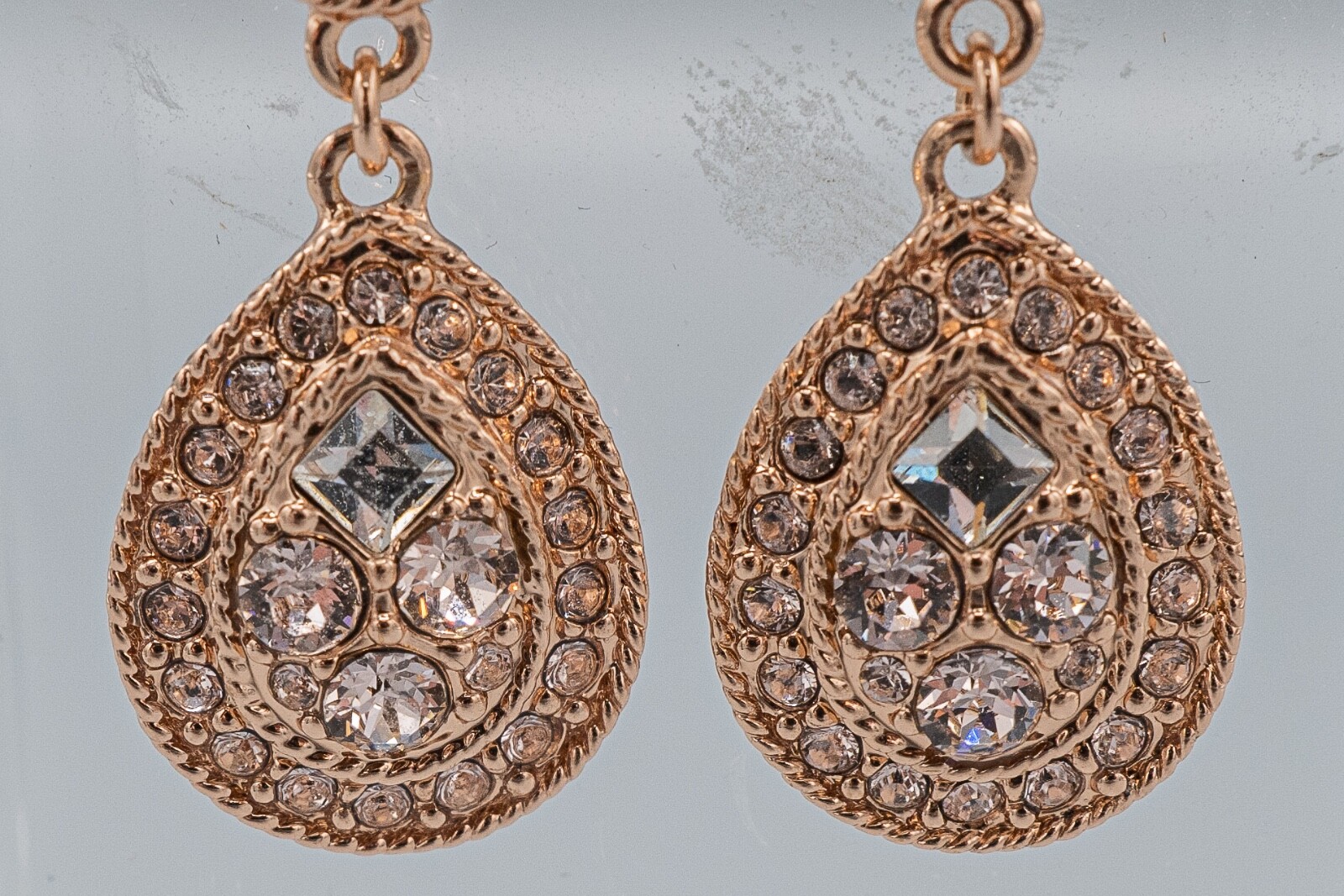 Givenchy Rose Gold Toned Dangle Drop Rhinestone P… - image 2