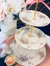 Wedding Cake Stand 3 Tier Tiered Serving Tray Apple Blossom Plate