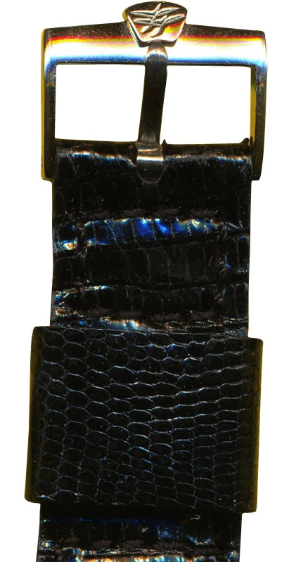 CINTA RETRÔ LIZARD GF 806 809 22mm forrada de couro e nos vintage fivela breitling - Imagem 2 de 4