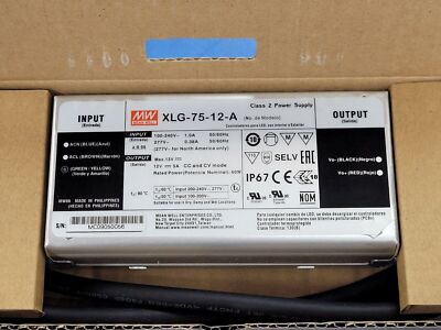 (1 PC) XLG-75-12-A Mean Well AC/DC LED Power Supply 60W Single 5-Pin