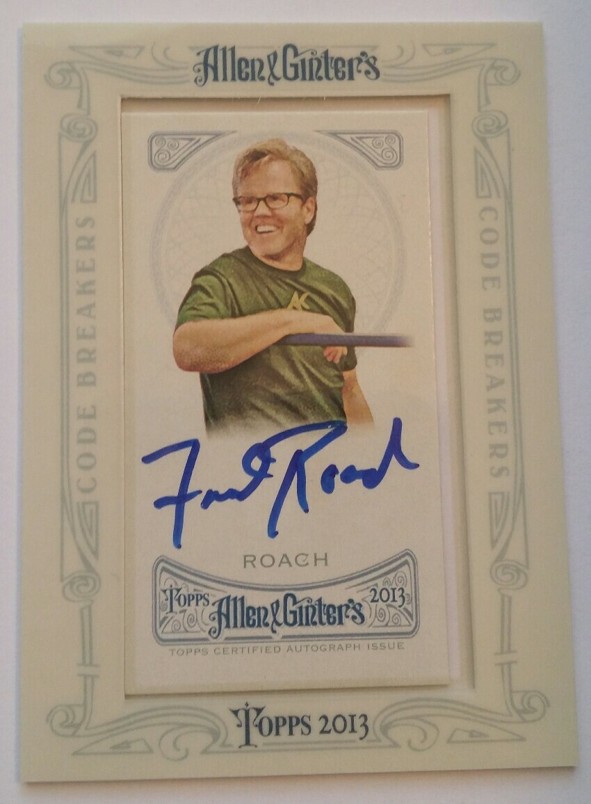 FREDDIE ROACH 2013 Topps Allen & Ginter A&G CODEBREAKER AUTOGRAPH