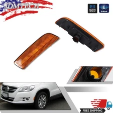 Amber Yellow Front Fender Side Marker Light Housings Kit For 2009-2017 VW Tiguan