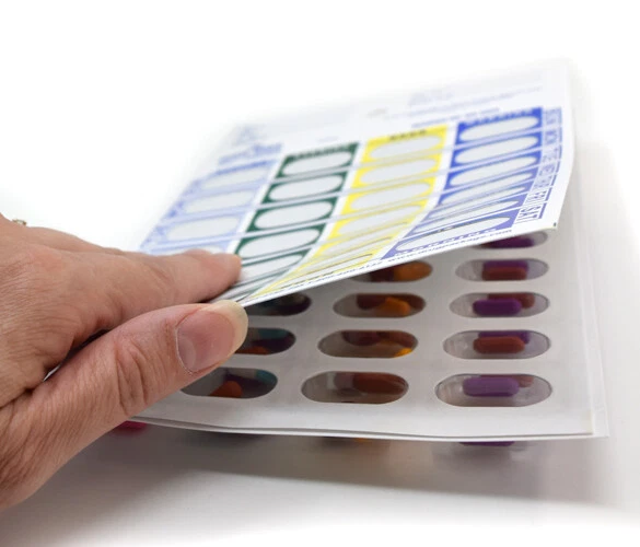 Cartões sistema blister medicação selo frio semanal 4 vezes por dia (pacote com 6) - Imagem 2 de 4