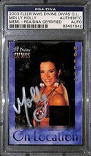 Molly Holly Signed 2003 Fleer WWE Divine Divas On Location Relic Card PSA/DNA