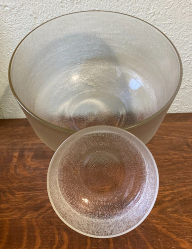 Vintage Hazel Atlas Hazelware Glass Icelandic HUGE Chips Dip Bowls 1960s Retro - Picture 4 of 10