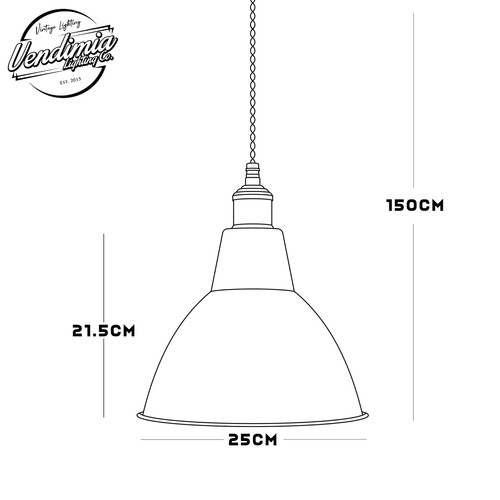 Factory Green Classic Vintage Industrial Factory Enamel Light Shade Pendant - Picture 18 of 39