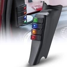 Nilight A-Pillar Switch Pod 12V Left Driver Side A Pillar Rocker Switch Panel