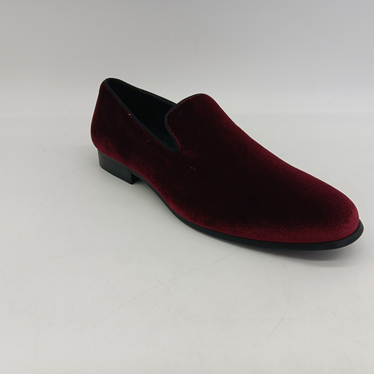 INC International Concepts Burgundy Velvet Smoking Loafers Shoes Men's Sz  M