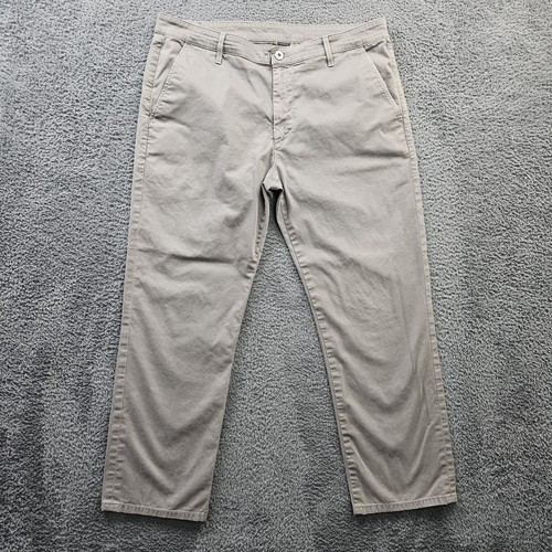 AG Adriano Goldschmied The Lux Khaki Hose grau taupe 36x27 keine Löcher oder Flecken