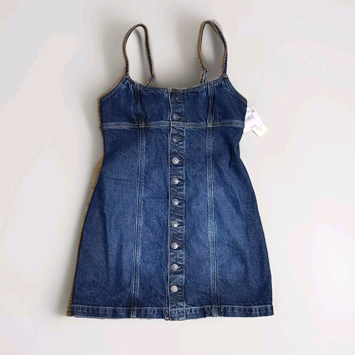 NEW Women's Size Small American Eagle Denim Jean Skirt Dress Blue Cowboy  Farm