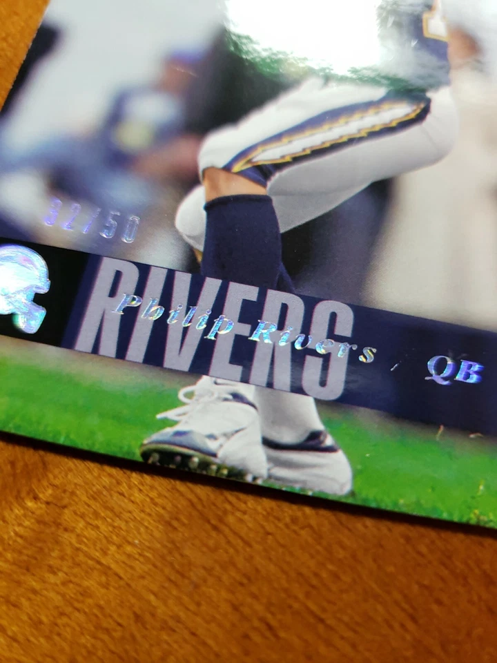 2006 UD Exclusives SILVER #158 Philip Rivers  #'d 32/50 San Diego Chargers RARE - Image 3 of 4