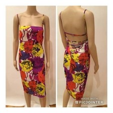 GIANNI VERSACE SEXY LACE TIE BACK HALTER DRESS SIZE IT 40