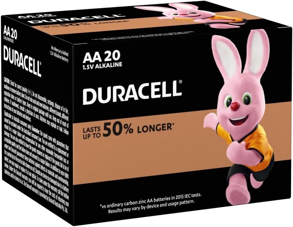 Duracell Coppertop AA Batteries (Pack of 20)