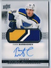 2017-18 PREMIER ROOKIE AUTO PATCH IVAN BARBASHEV 224/299 ST. LOUIS BLUES VEGAS
