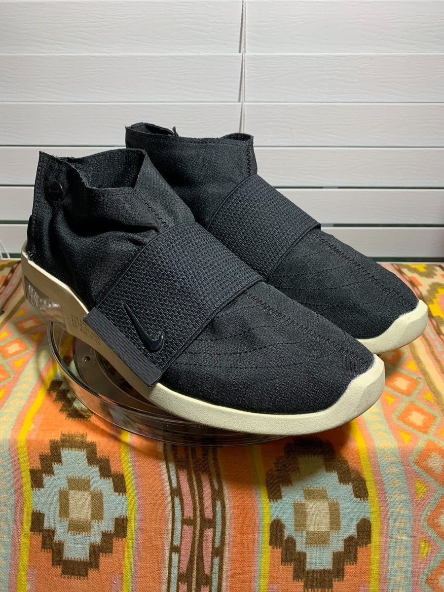 Nike Air 180 Fear of God 8.5 Black Slip-on Adhesive Strap Sneakers Tennis Shoes Nike Air Fear Of God Moc Mens Size 11 US AT8086-002 Black  main image 3